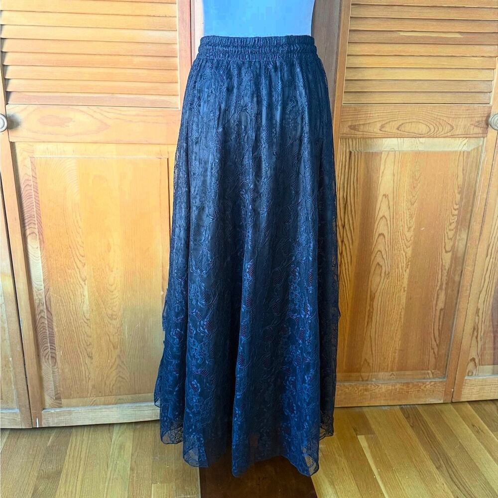 Dark in Love Gothic Victorian Vampire Vkei Black Lace & Ruffle Skirt XS-XL - Picture 8 of 14